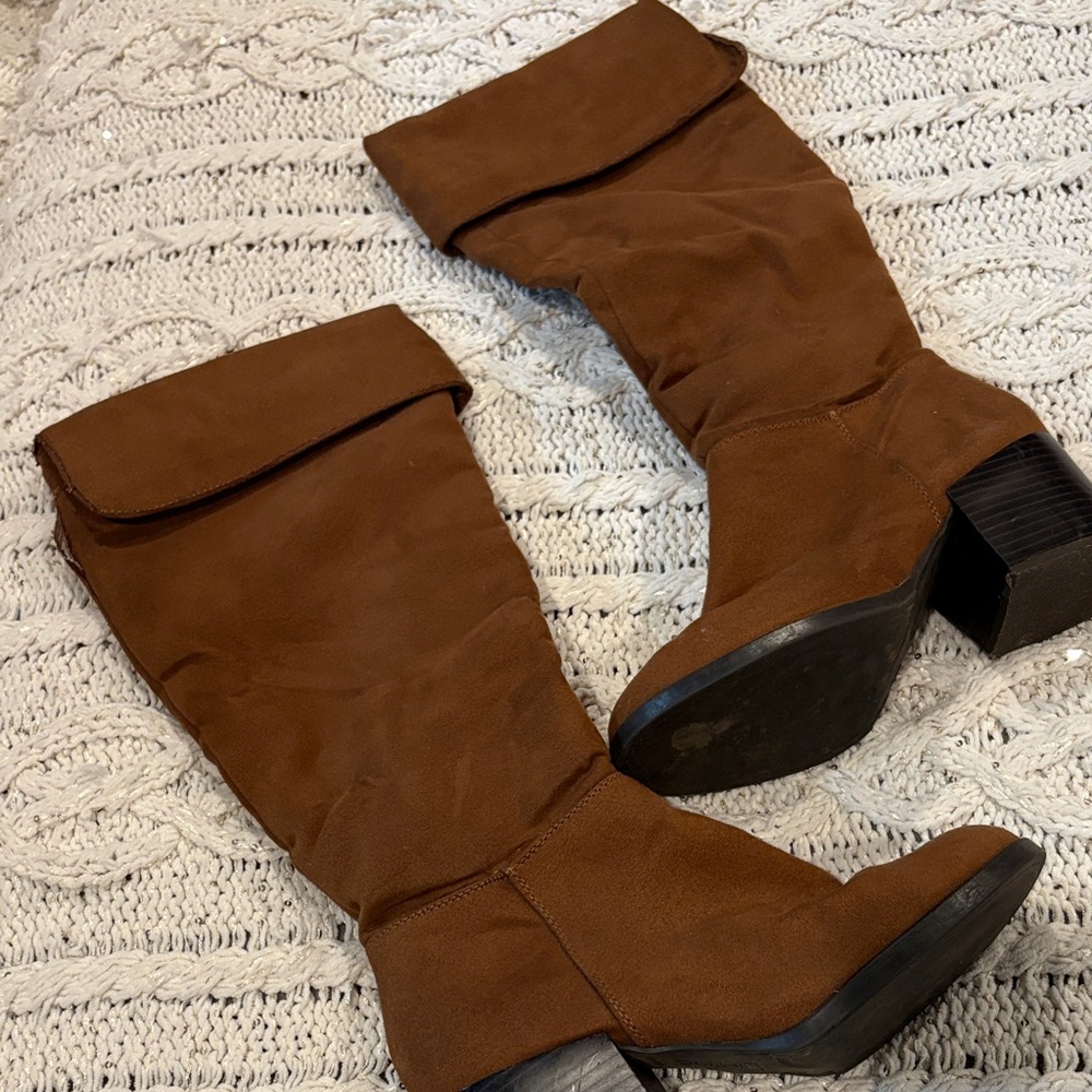 Brash Over the Knee Brown Boots